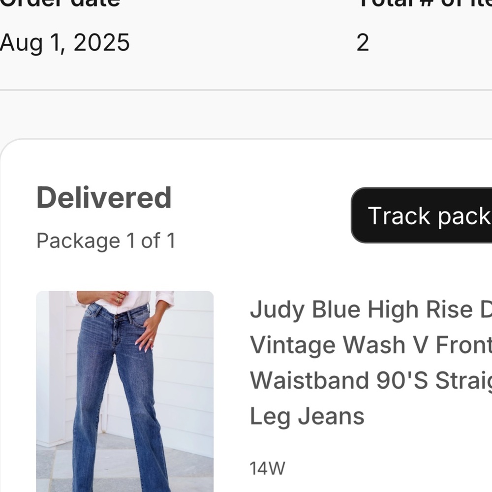 Judy Blue High Rise V Front Blue Jeans